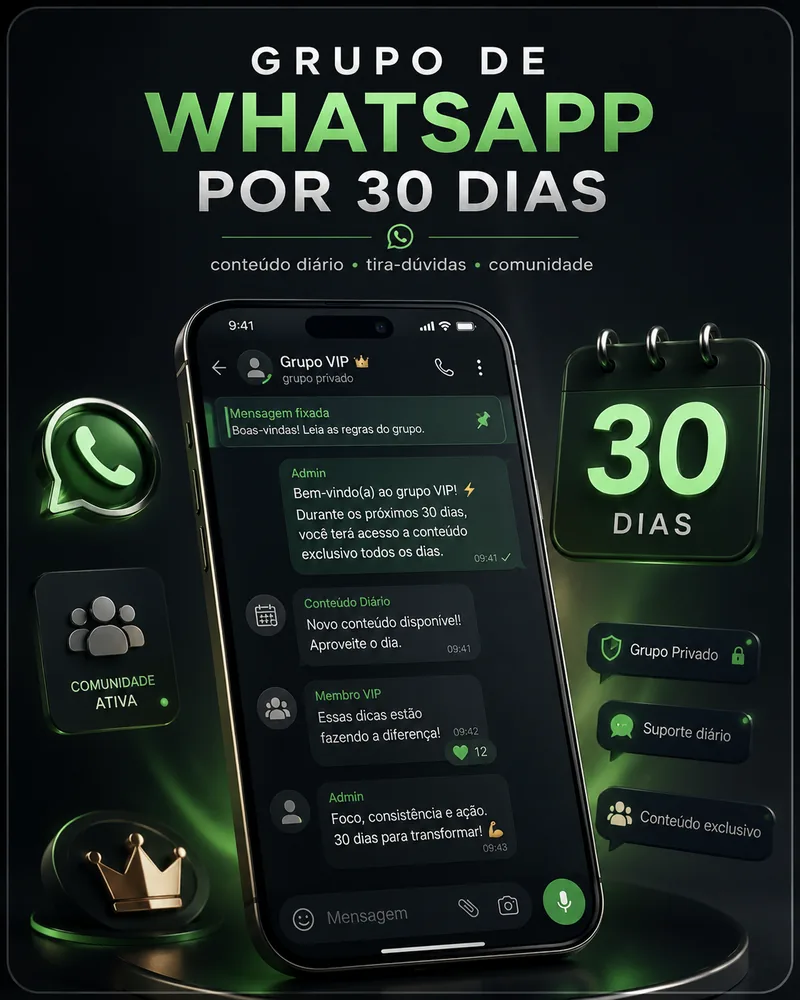 GRUPO DE WHATSAPP POR 30 DIAS